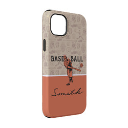 Retro Baseball iPhone Case - Rubber Lined - iPhone 14 (Personalized)