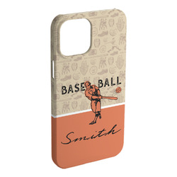 Retro Baseball iPhone Case - Plastic - iPhone 15 Pro Max (Personalized)