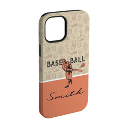 Retro Baseball iPhone Case - Rubber Lined - iPhone 15 Pro (Personalized)