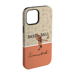 Retro Baseball iPhone Case - Rubber Lined - iPhone 15 (Personalized)