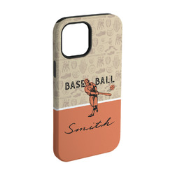 Retro Baseball iPhone Case - Rubber Lined - iPhone 15 (Personalized)