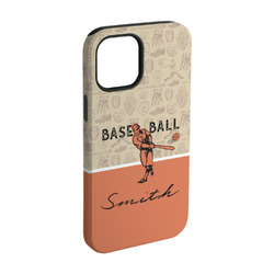 Retro Baseball iPhone Case - Rubber Lined - iPhone 15 (Personalized)