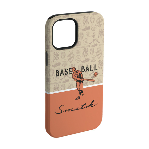 Custom Retro Baseball iPhone Case - Rubber Lined - iPhone 15 (Personalized)