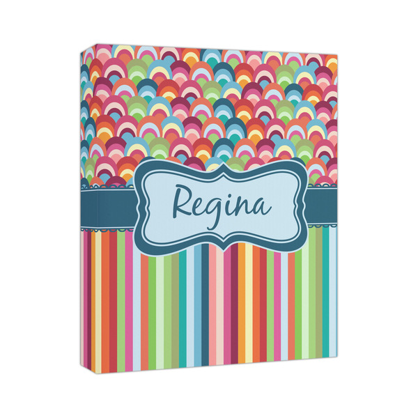 Custom Retro Scales & Stripes Canvas Print (Personalized)