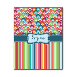 Retro Scales & Stripes Wood Print - 11x14 (Personalized)