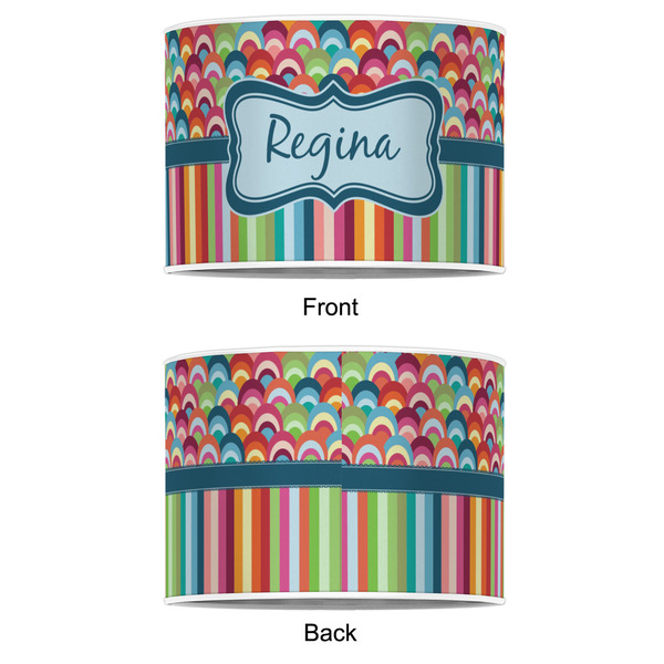 Retro Scales & Stripes 12" Drum Lampshade - APPROVAL (Poly Film)