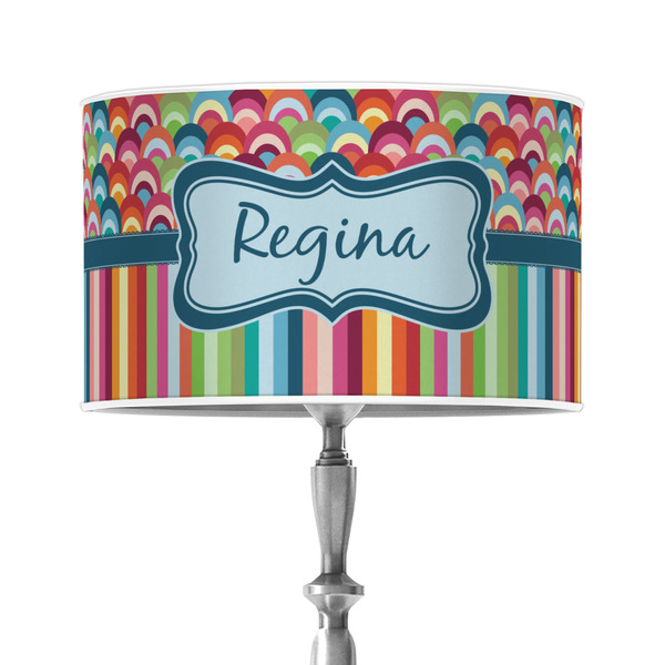 Custom Retro Scales & Stripes 12" Drum Lamp Shade - Poly-film (Personalized)