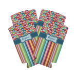 Retro Scales & Stripes Can Cooler (tall 12 oz) - Set of 4 (Personalized)