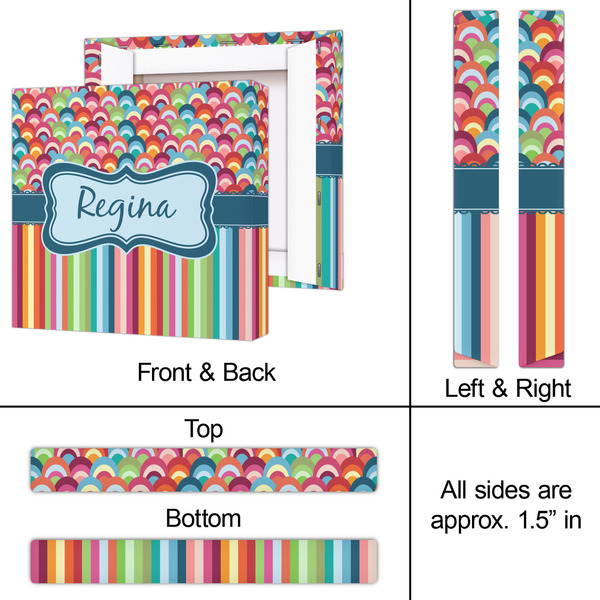 Retro Scales & Stripes 12x12 - Canvas Print - Approval