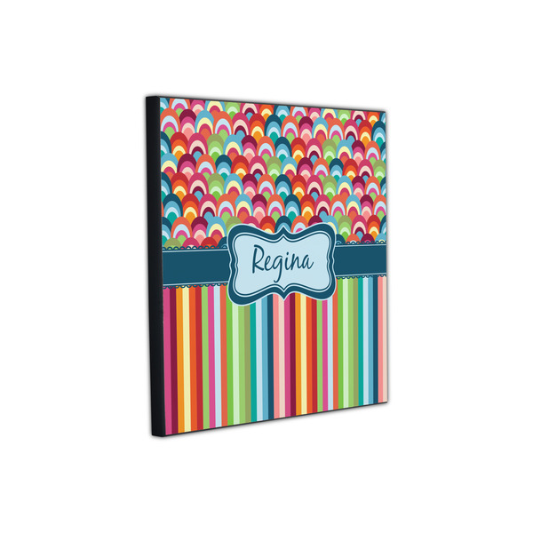 Retro Scales & Stripes 12x12 Wood Print - Angle View