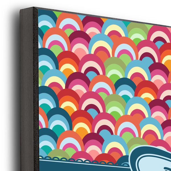 Retro Scales & Stripes 12x12 Wood Print - Closeup