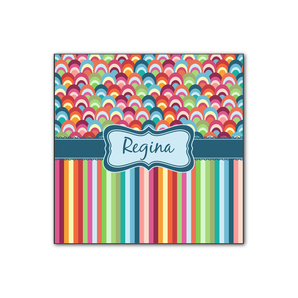 Custom Retro Scales & Stripes Wood Print - 12x12 (Personalized)
