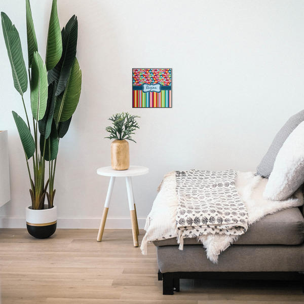 Retro Scales & Stripes 12x12 Wood Print - In Context