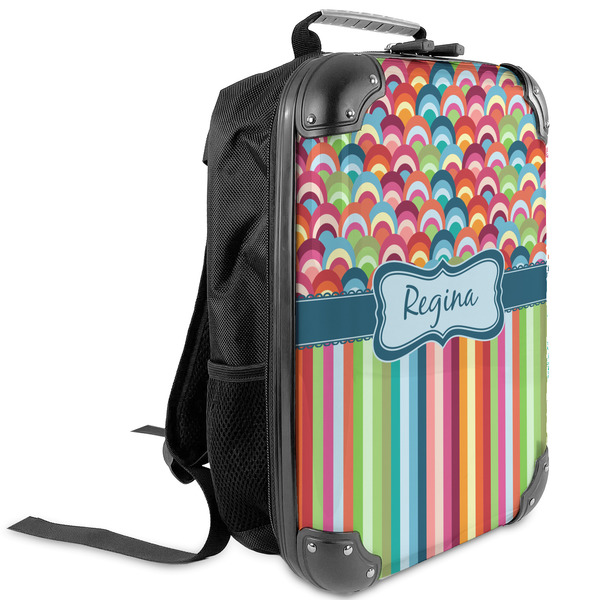 Custom Retro Scales & Stripes Kids Hard Shell Backpack (Personalized)