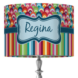 Retro Scales & Stripes 16" Drum Lamp Shade - Fabric (Personalized)