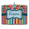 Retro Scales & Stripes Drum Pendant Lamp (Personalized)