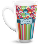 Retro Scales & Stripes Latte Mug (Personalized)