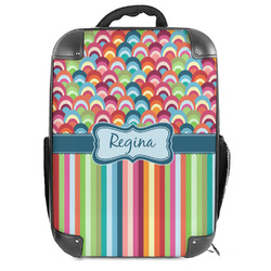 Retro Scales & Stripes Hard Shell Backpack (Personalized)
