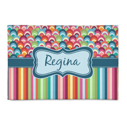 Retro Scales & Stripes 2' x 3' Indoor Area Rug (Personalized)