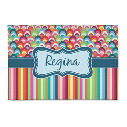 Retro Scales & Stripes Patio Rug (Personalized)