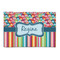 Retro Scales & Stripes Patio Rug (Personalized)