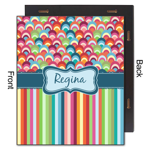 Retro Scales & Stripes 20x24 Wood Print - Front & Back View