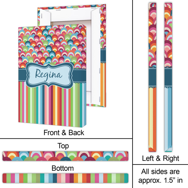 Retro Scales & Stripes 20x30 - Canvas Print - Approval