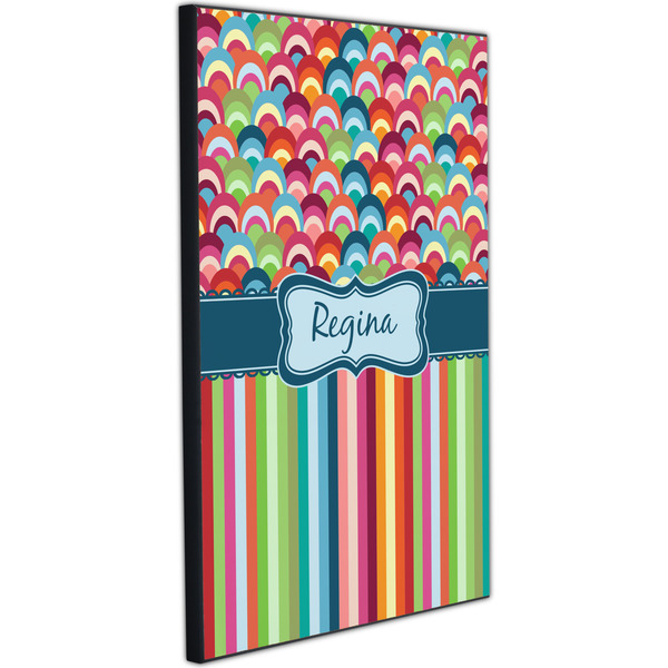 Retro Scales & Stripes 20x30 Wood Print - Angle View