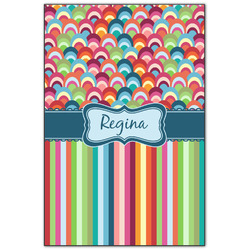 Retro Scales & Stripes Wood Print - 20x30 (Personalized)