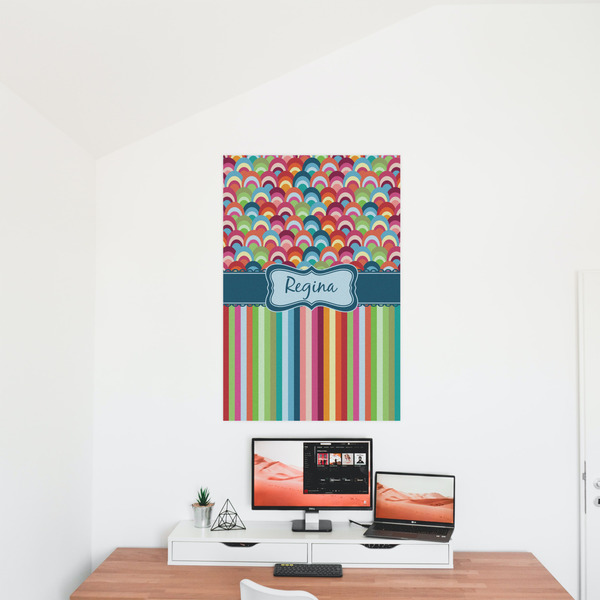 Retro Scales & Stripes 24x36 - Matte Poster - On the Wall