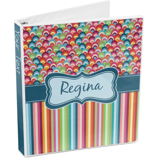 Retro Scales & Stripes 3-Ring Binder 3/4 - Main