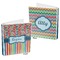 Retro Scales & Stripes 3-Ring Binder Front and Back