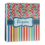 Retro Scales & Stripes 3-Ring Binder - 1 inch (Personalized)