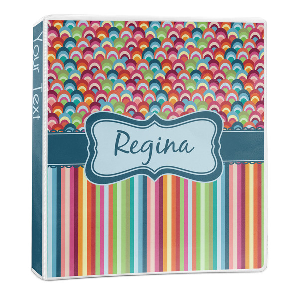 Custom Retro Scales & Stripes 3-Ring Binder - 1 inch (Personalized)