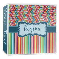 Retro Scales & Stripes 3-Ring Binder - 2 inch (Personalized)