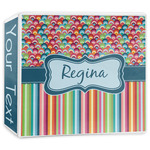 Retro Scales & Stripes 3-Ring Binder - 3 inch (Personalized)