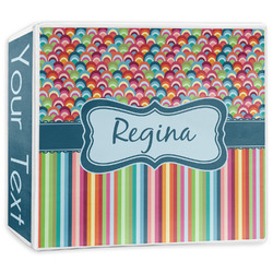 Retro Scales & Stripes 3-Ring Binder - 3 inch (Personalized)