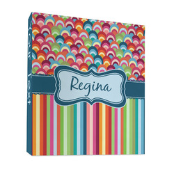 Retro Scales & Stripes 3 Ring Binder - Full Wrap - 1" (Personalized)