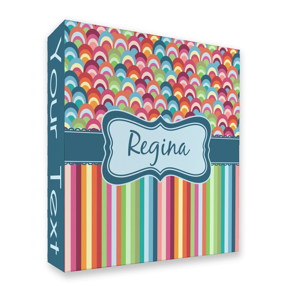 Retro Scales & Stripes 3 Ring Binders - Full Wrap - 2" - FRONT