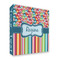 Retro Scales & Stripes 3 Ring Binder - Full Wrap - 2" (Personalized)