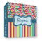 Retro Scales & Stripes 3 Ring Binders - Full Wrap - 3" - FRONT