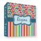 Retro Scales & Stripes 3 Ring Binder - Full Wrap - 3" (Personalized)