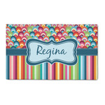 Retro Scales & Stripes 3' x 5' Indoor Area Rug (Personalized)