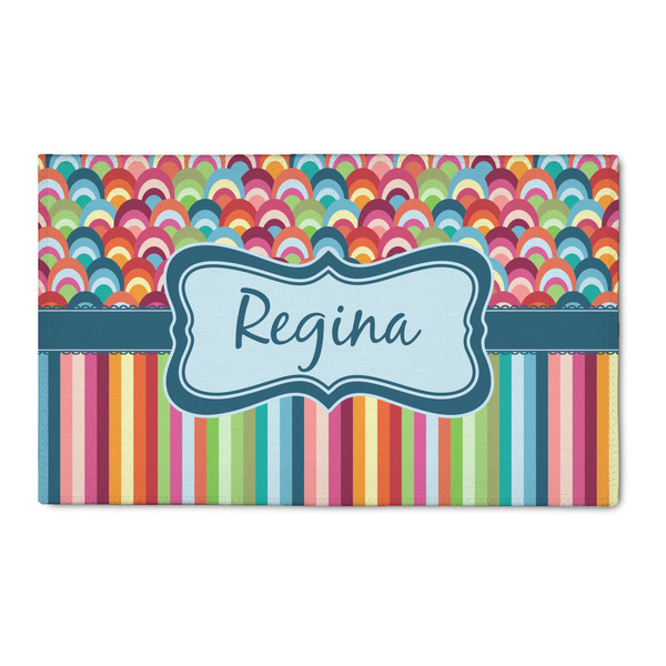 Custom Retro Scales & Stripes 3' x 5' Patio Rug (Personalized)