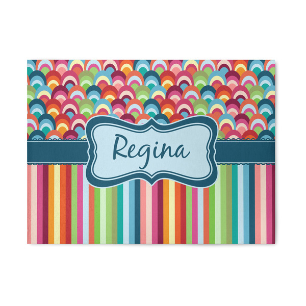 Custom Retro Scales & Stripes 5' x 7' Indoor Area Rug (Personalized)