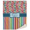 Retro Scales & Stripes Sherpa Throw Blanket (Personalized)