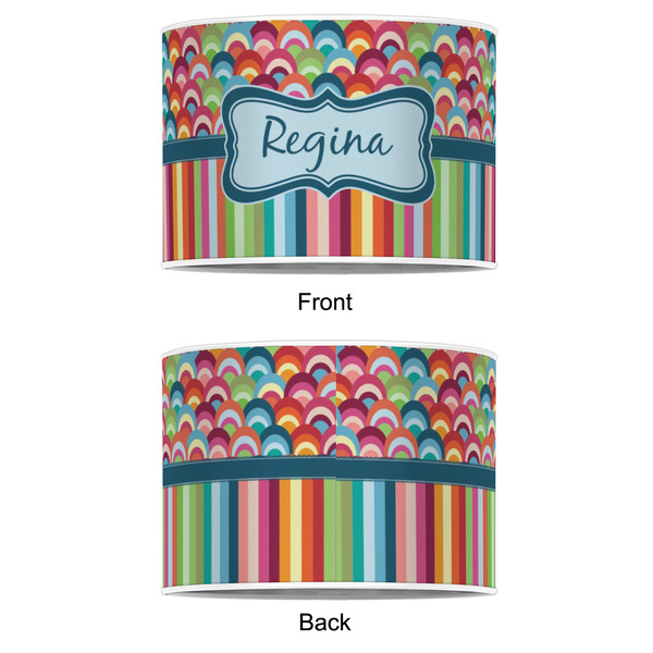 Retro Scales & Stripes 8" Drum Lampshade - APPROVAL (Poly Film)