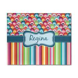 Retro Scales & Stripes 8' x 10' Indoor Area Rug (Personalized)