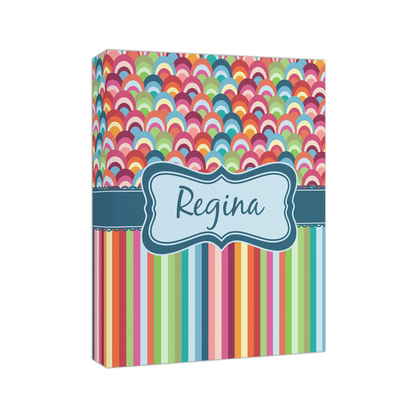 Retro Scales & Stripes 8x10 - Canvas Print - Angled View