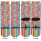 Retro Scales & Stripes Adult Crew Socks - Double Pair - Front and Back - Apvl